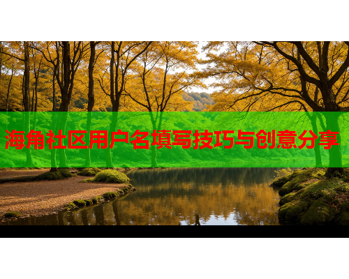 海角社区用户名填写技巧与创意分享