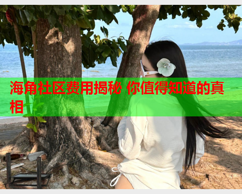 海角社区费用揭秘 你值得知道的真相