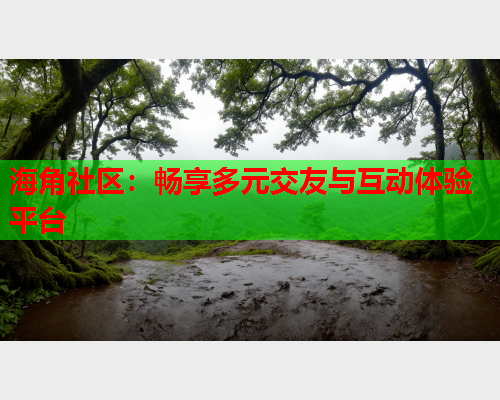 海角社区：畅享多元交友与互动体验平台